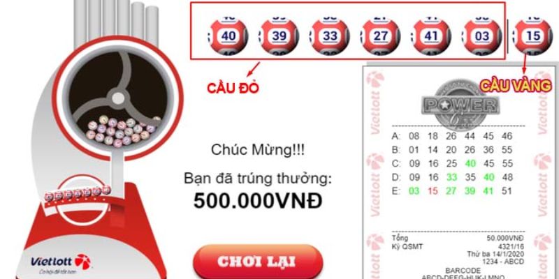 Cách dò xổ số Vietlott Power 6/55